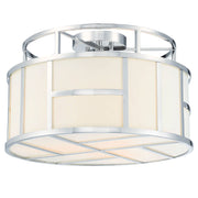 Fulton Collection - Flush Mount Chandelier - Polished Nickel Frame