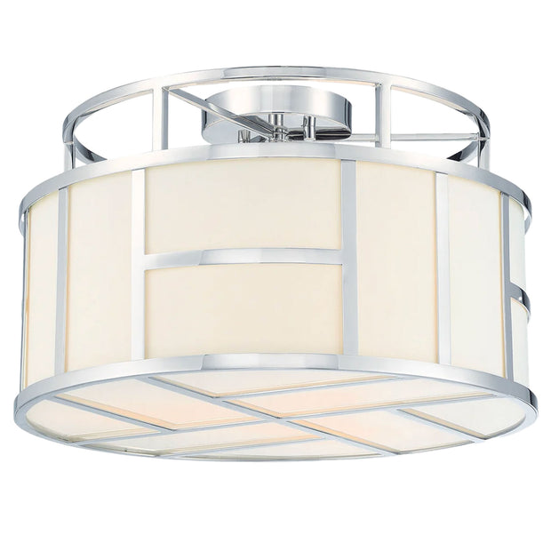 Fulton Collection - Flush Mount Chandelier - Polished Nickel Frame