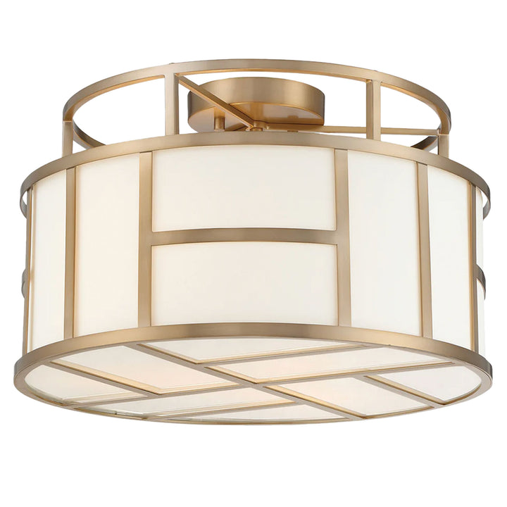 Fulton Collection - Flush Mount Chandelier - Satin Brass Frame - Designer Chandelier Australia