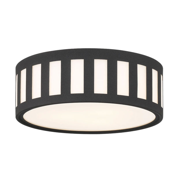 Kirby Collection - Flush Mount Chandelier - Matte Black Frame - W:36cm