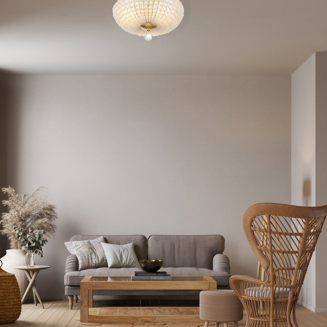 Seneca Collection - Gold Flush Mount - W:40cm