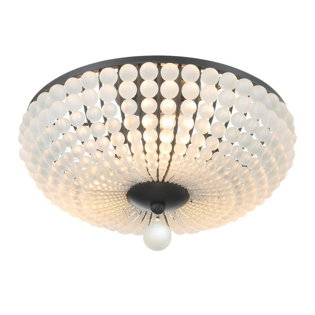Seneca Collection - Matte Black Flush Mount - W:40cm