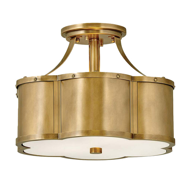 Zodiac Collection - Flush Mount - Satin Brass