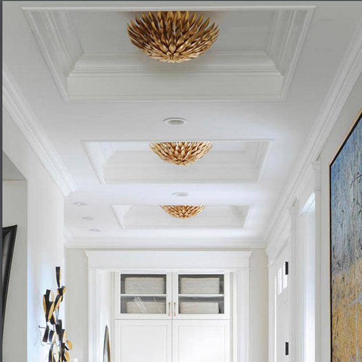 Laurel Collection - 4 Lights Flush Mount - Antique Gold