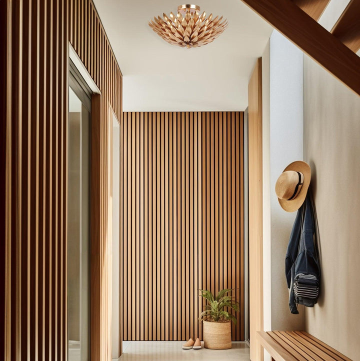 Laurel Collection - 4 Lights Flush Mount - Antique Gold