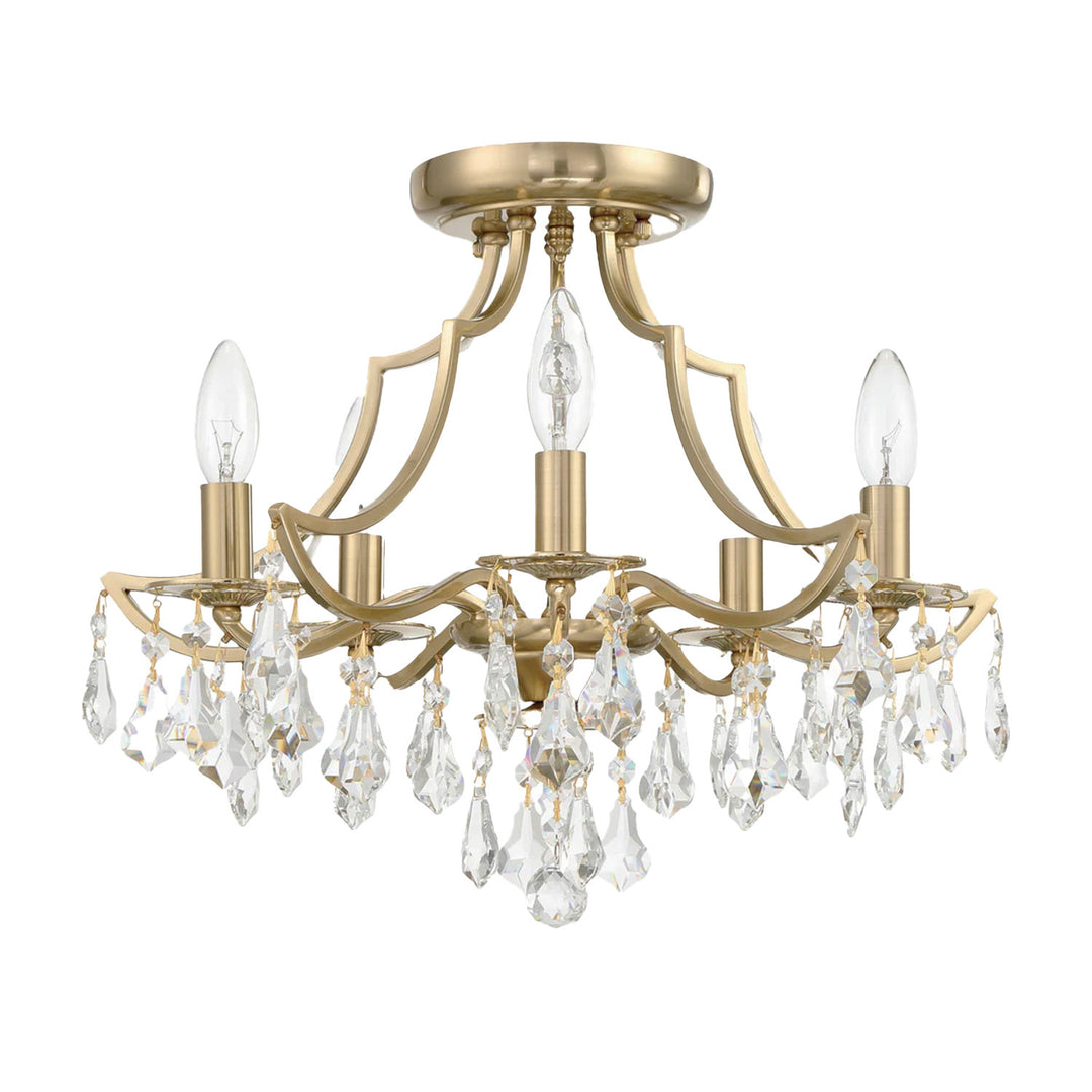 Dakota Collection - 5 Lights Flush Mount - Gold - Designer Chandelier Australia