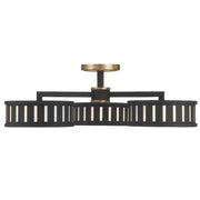 Kirby Collection - Flush Mount Chandelier - Matte Black Frame - W:74cm