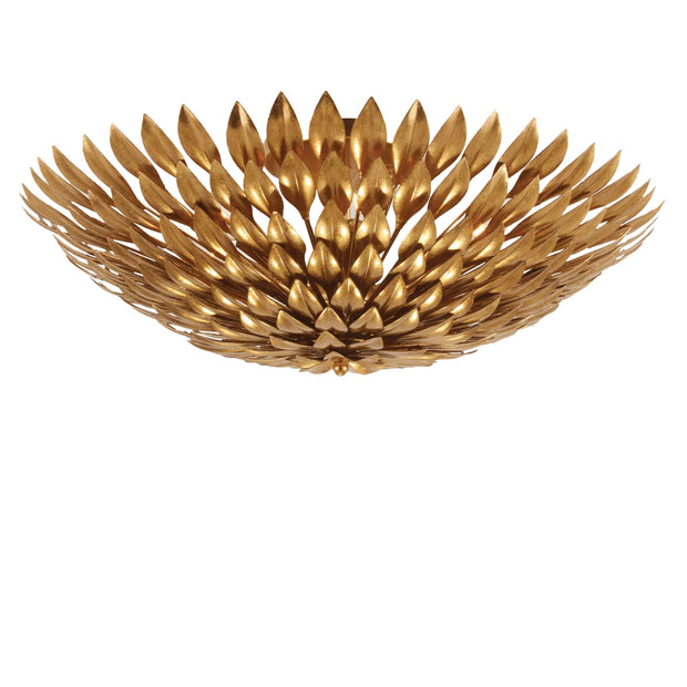 Laurel Collection - 6 Lights Flush Mount - Antique Gold