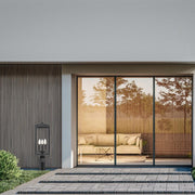 Capsule Collection - 3 Light - Outdoor Post Chandelier - Matte Black - H:57.2cm