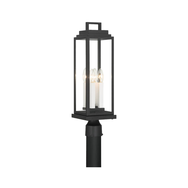 Atlas Collection - 4 Light - Outdoor Post Chandelier - Matte Black - W:16.5cm