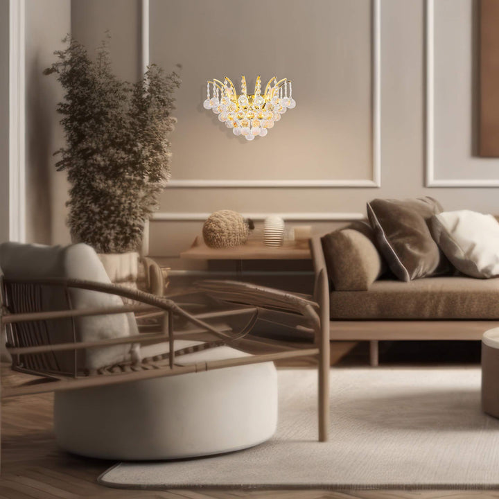 Cascading Empress Wall Sconce -Gold - W:40cm - Designer Chandelier Australia