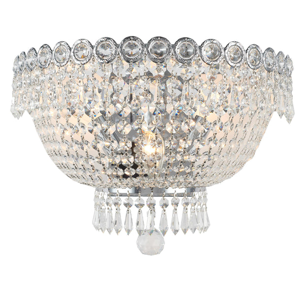 Empire Wall Sconce Light - CHROME - W:40cm