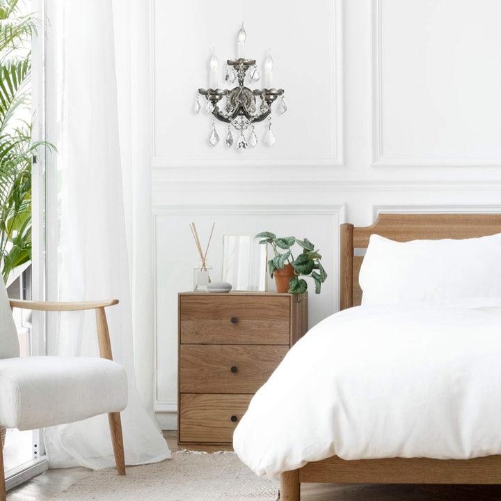 Triple Maria Theresa Wall Light Sconce -Smoke