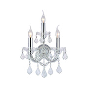 Triple Maria Theresa Wall Light Sconce - Chrome Fixtures