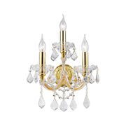 Triple Maria Theresa Wall Light Sconce - Gold Fixtures