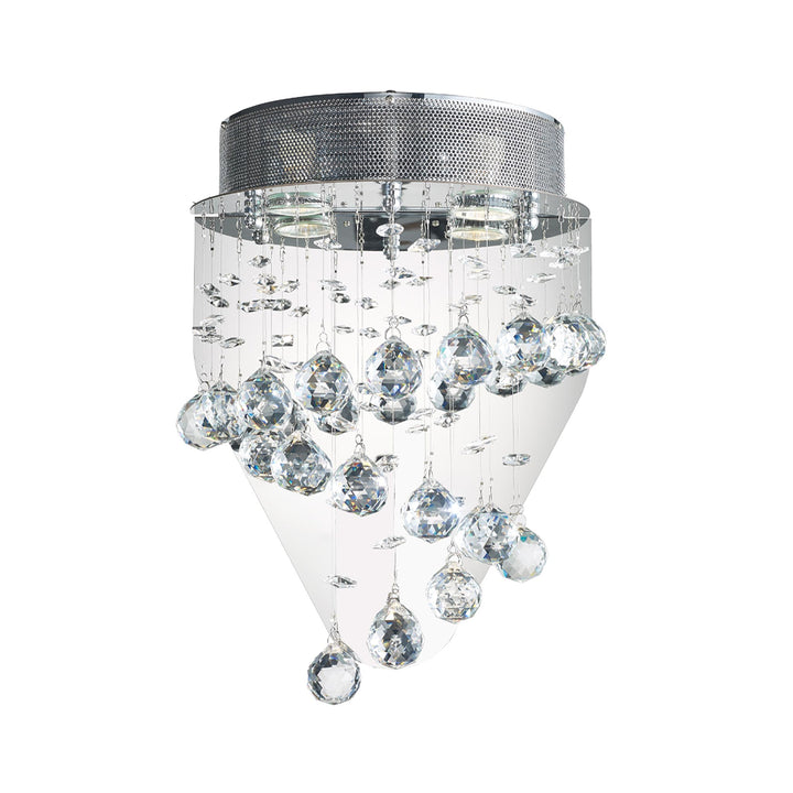 Contemporary Spiral LED Wall Sconce Light - W:30cm H:40cm - Chrome - Designer Chandelier Australia