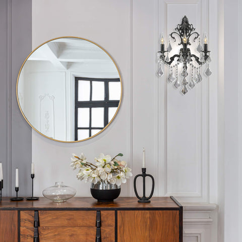 AMERICANA 3 Light Wall Sconce - Antique Silver