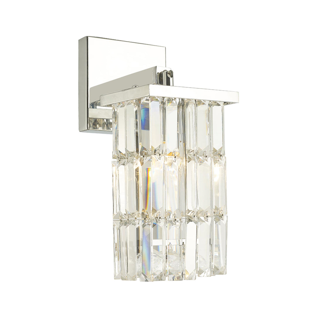Modena Single Arm Wall Sconce - Square - Chrome - Designer Chandelier Australia