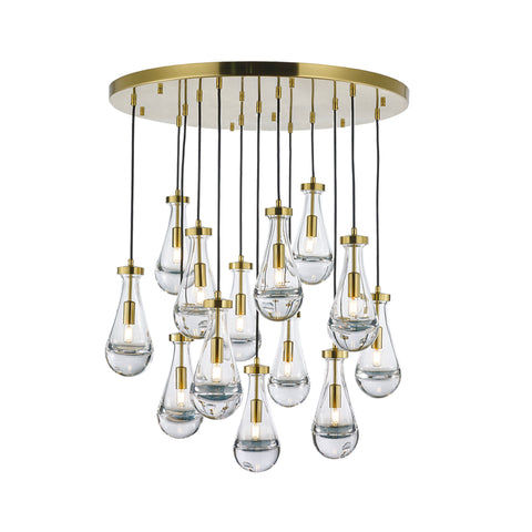 Rayne Collection - Round Cluster - W: 80cm  H: 120cm - Brass