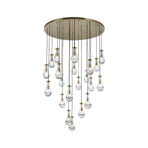 Rayne Collection - Round Cluster - W: 120cm  H: 200cm - Brass