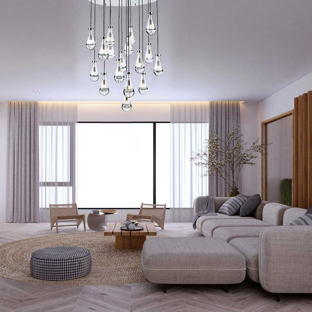 Rayne Collection - Round Cluster - W: 100cm H: 150cm - Chrome