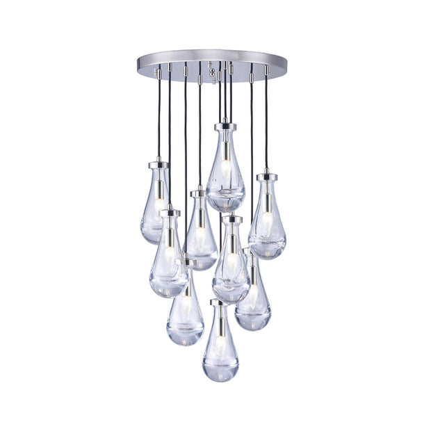 Rayne Collection - Round Cluster - W:50cm  H:100cm- Polished Nickel