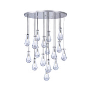 Rayne Collection - Round Cluster - W: 100cm  H: 150cm - Polished Nickel