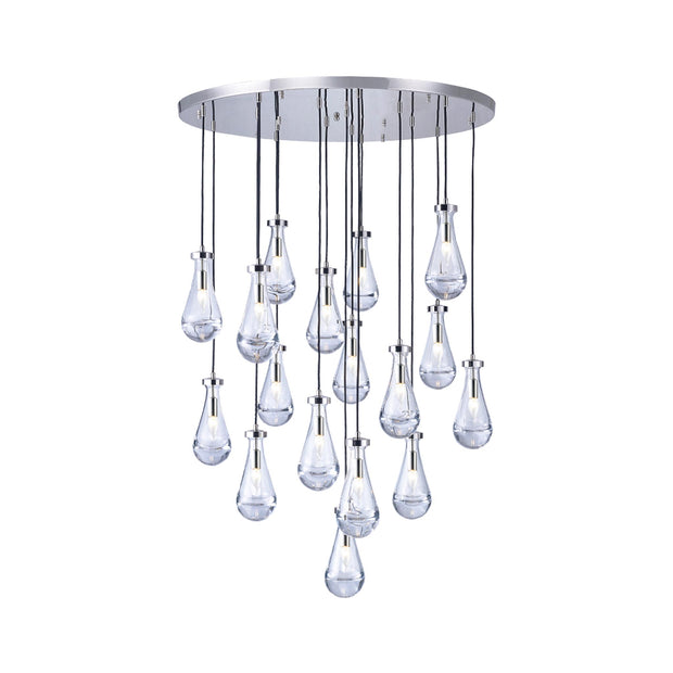 Rayne Collection - Round Cluster - W: 100cm H: 150cm - Polished Nickel