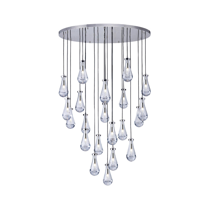 Rayne Collection - Round Cluster - W: 120cm H: 200cm - Polished Nickel