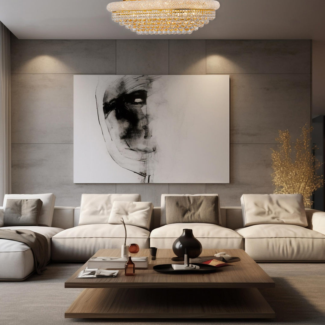 Royal Empress Flush Mount OVAL Basket Chandelier - GOLD - W:90cm - Designer Chandelier Australia