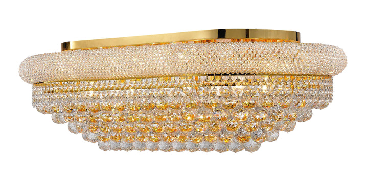Royal Empress Flush Mount OVAL Basket Chandelier - GOLD - W:90cm - Designer Chandelier Australia