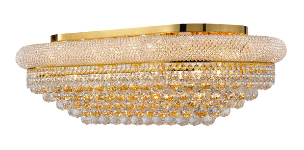Royal Empress Flush Mount OVAL Basket Chandelier - GOLD - W:90cm
