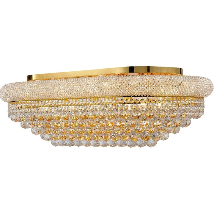 Royal Empress Flush Mount Oval Basket Chandelier - Gold - W:90cm