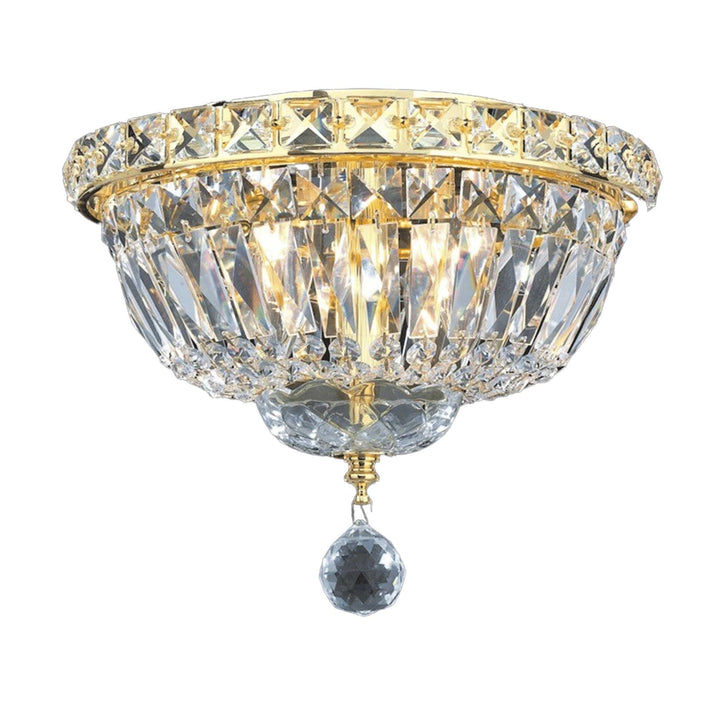 Empress Flush Mount Basket Chandelier - GOLD - W:25cm - Designer Chandelier Australia