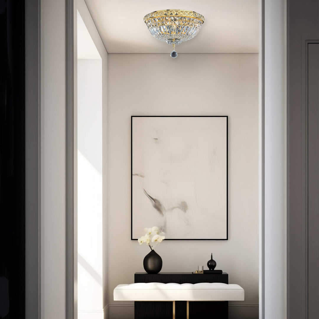 Empress Flush Mount Basket Chandelier - GOLD - W:35cm - Designer Chandelier Australia