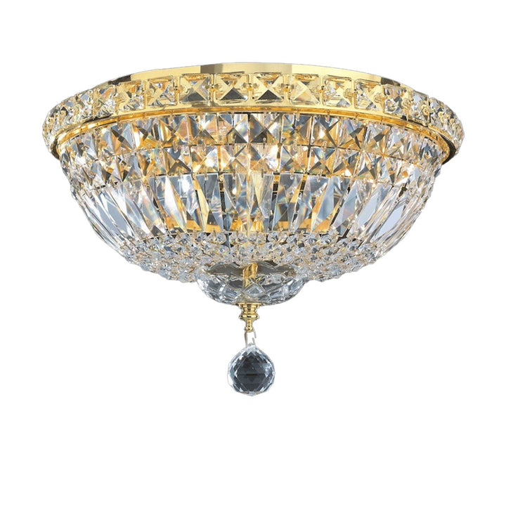 Empress Flush Mount Basket Chandelier - GOLD - W:35cm - Designer Chandelier Australia