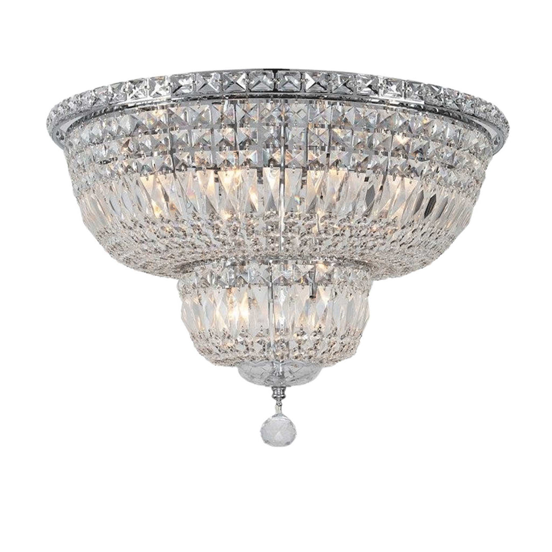 Empress Flush Mount Basket Chandelier - CHROME - W:50cm - Designer Chandelier Australia