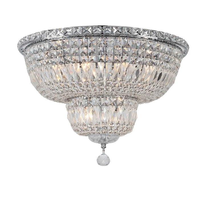 Empress Flush Mount Basket Chandelier - CHROME - W:50cm - Designer Chandelier Australia