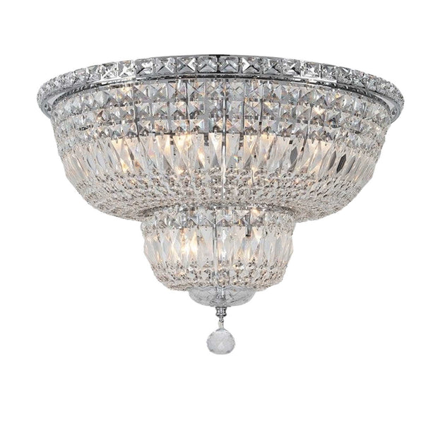 Empress Flush Mount Basket Chandelier - CHROME - W:50cm