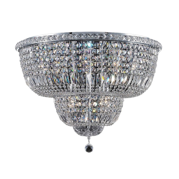 Empress Flush Mount Basket Chandelier - CHROME - W:70cm