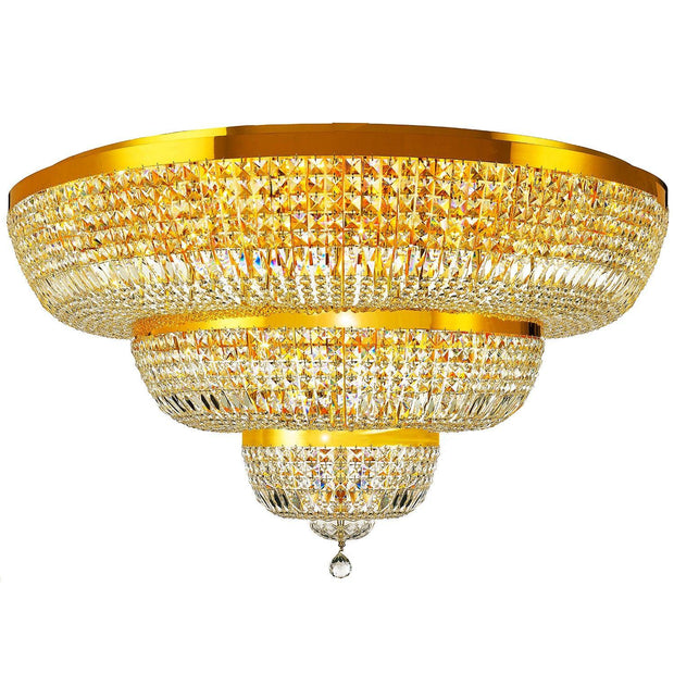 Empress Flush Mount Basket Chandelier - O GOLD - Width: 140cm
