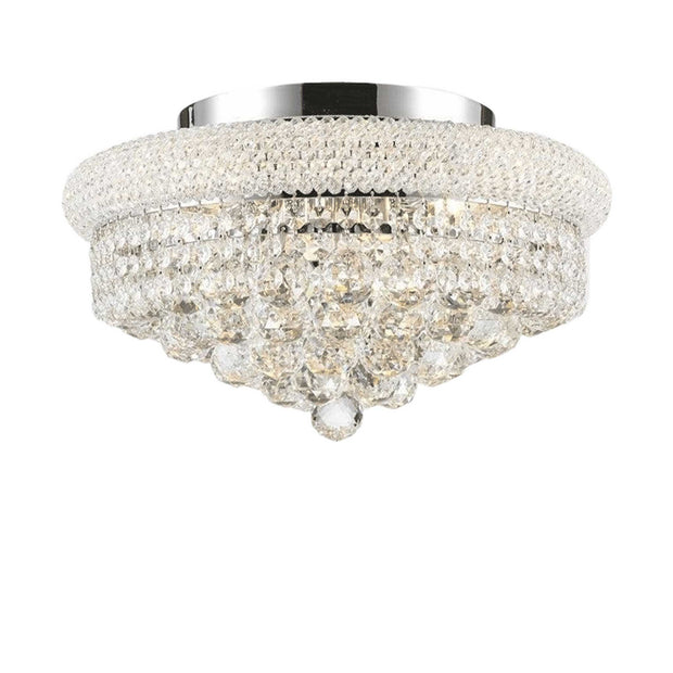 Royal Empress Flush Mount Basket Chandelier - Chrome - W:40cm