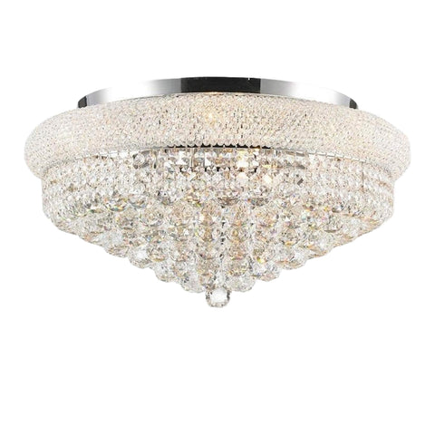 Royal Empress Flush Mount Basket Chandelier - CHROME - W:60cm