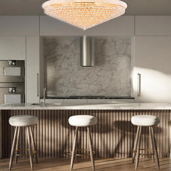 Royal Empress Flush Mount Basket Chandelier - Gold - W:120cm - Designer Chandelier Australia