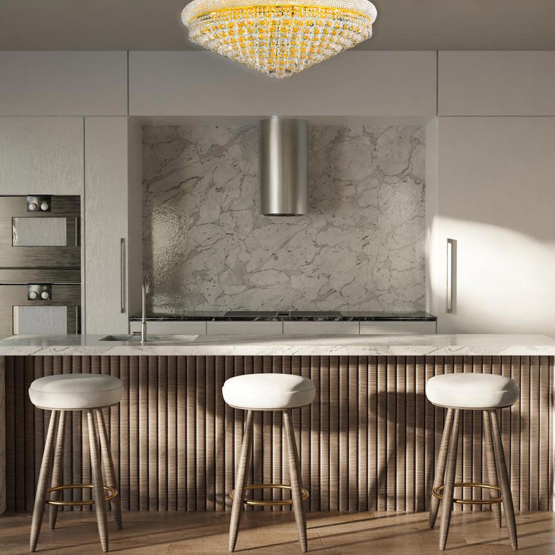 Royal Empress Flush Mount Basket Chandelier - GOLD - W:90cm - Designer Chandelier Australia