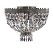 Royal French Basket Flush Mount Chandelier - Antique Bronze - W:40cm