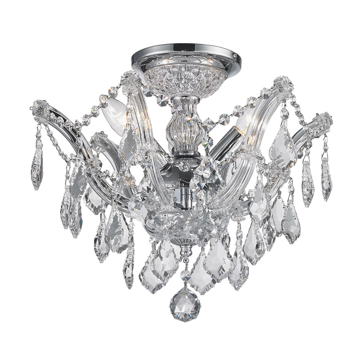Maria Theresa Flush Mount Chandelier - Chrome Finish - W:40cm