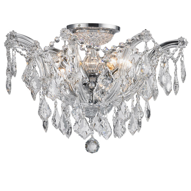 Maria Theresa Flush Mount Chandelier - Chrome Finish - W:50cm