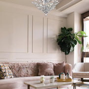 Willow Contemporary Leaf Flush Mount Chandelier- W:50cm H:28cm