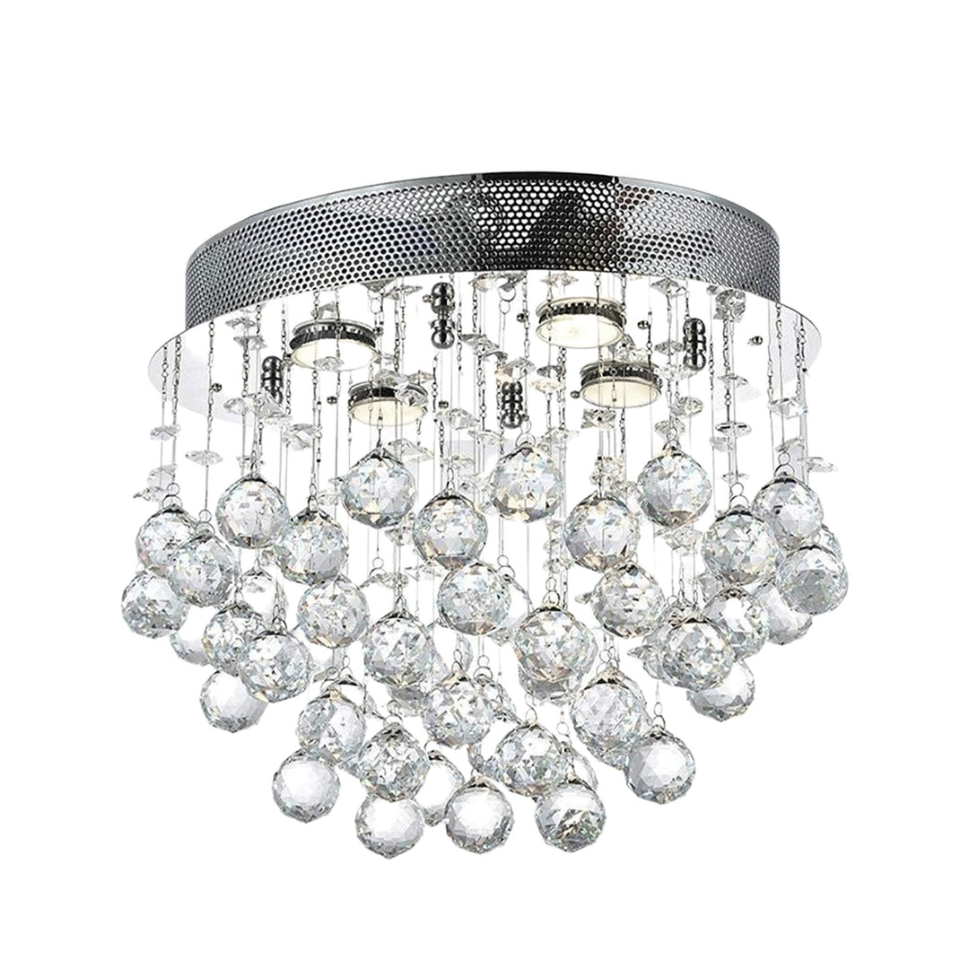 Oval Cluster LED Flush Mount Crystal Chandelier - Width:40cm Length:30cm Height:33cm - Designer Chandelier Australia